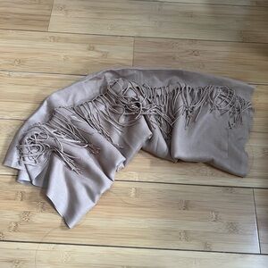 H&M Camel Scarf with Fringe